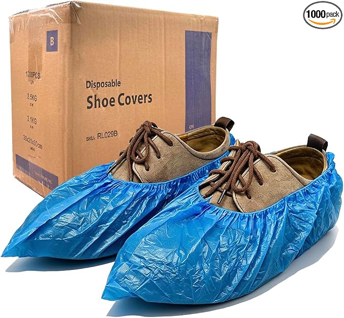 QIANSOU 1000 PCS Bulk Shoe Covers Disposable Durable Waterproof Boot Covers