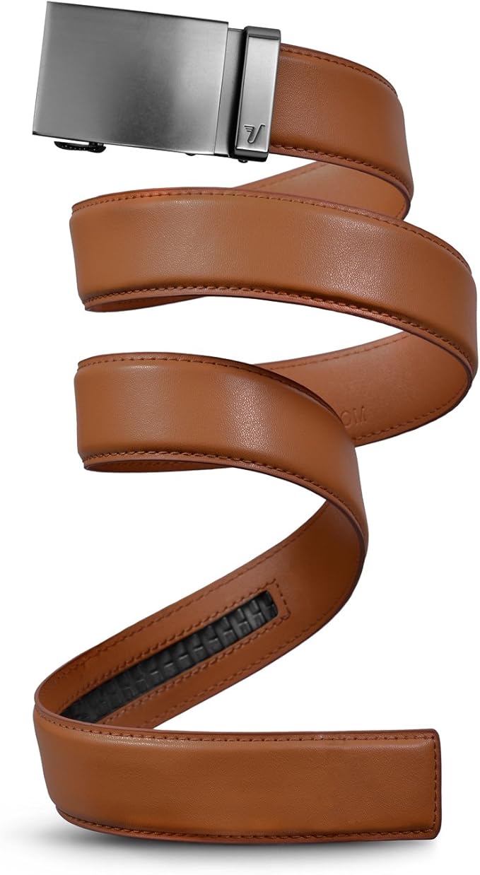 Mission Belt Men's Leather Ratchet Belt, 40mm Metal Collection