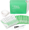 Ebanel Collagen Peptides Wash-Off Face Mask Set, 8 Pack Instant Skin Tightening and Lifting Masks, Brightening Face Mask with Niacinamide, Glutathione, Hyaluronic Acid, Vitamin C, Cica, B5, Albumen