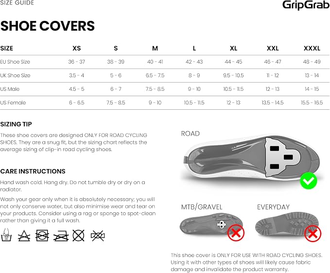 GripGrab Ride Waterproof Road Bike Cycling Overshoes Thin Windproof Adjustable Bicycle Rain Protection Shoe Covers