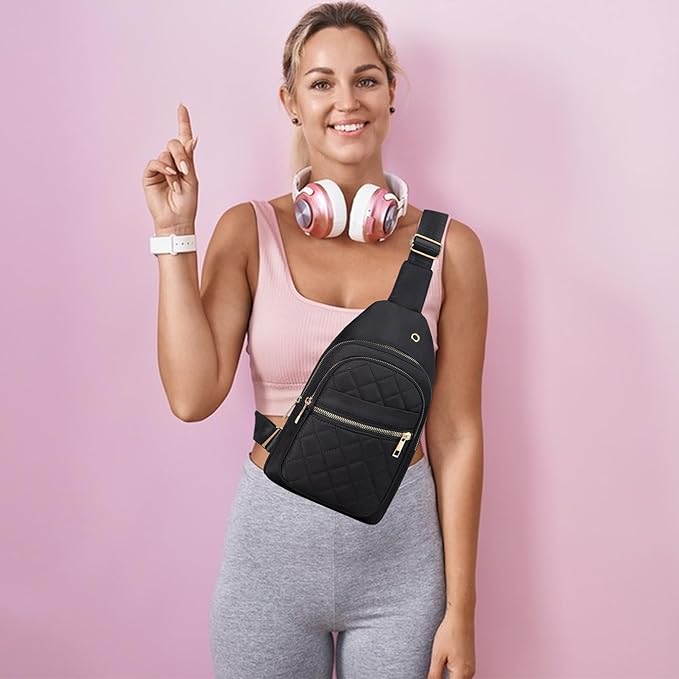 Banelu Small Sling Backpack Crossbody Sling Bag for Women, Chest Bag Daypack Fanny Pack Cross Body Bag for Outdoors Hiking Traveling