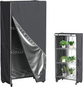 Heavy Duty 600D Wire Shelving Cover 36" x 18" x 54" - Grey Storage Rack Protector - Modern Fabric Shroud for Pantry, Laundry Room, and Basement