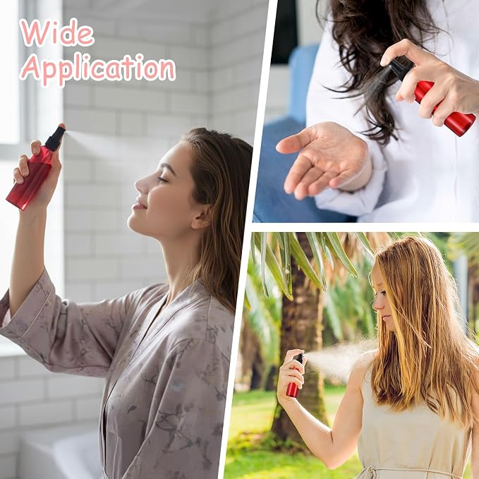 90 Pack 4oz Plastic Spray Bottles Bulk, Reusable Refillable Fine Mist Empty Mini Spray Bottles, Travel Size Small Sprayer for Essential Oils, Perfume, Cleaning Solutions (Amber)
