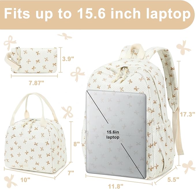LEDAOU Backpack for Girls School Bag Kids Bookbag Teen Backpack Set Daypack with Lunch Bag and Pencil Case | Kids, Bookbag, Daypack, with Lunch Bag, and Pencil Case