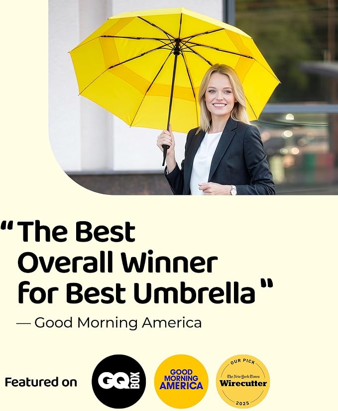 Repel Windproof Travel Umbrella - Compact & Withstands Winds up to 100MPH , Strongest Premium Auto Folding Umbrella for Rain and Sun - Durable, Light & Portable for Women & Men , Fits Backpack & Cars