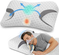 IKSTAR CPAP Pillow for Side Sleepers – Fits All CPAP Mask Types – Adjustable Memory Foam with Contoured Cutouts for Side, Back & Stomach Sleepers – Reduces Air Leaks & Mask Pressure a Better Sleep