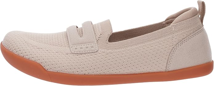 WHITIN Women's Round Toe Slip On Penny Loafers | Wide Barefoot Flats with Breathable Knit