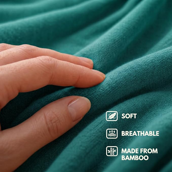 16-in-1 Compact Travel Blanket with Bag – Reversible, Ultra Soft Bamboo Airplane Blanket with Hidden Pocket – Packable for Flights & Travel Essentials (Semi-Weighted, Double Layer)