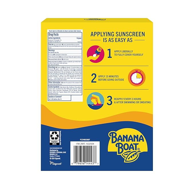 Banana Boat Sport Sunscreen Lotion, SPF 50, 10 Oz Each, Twin Pack