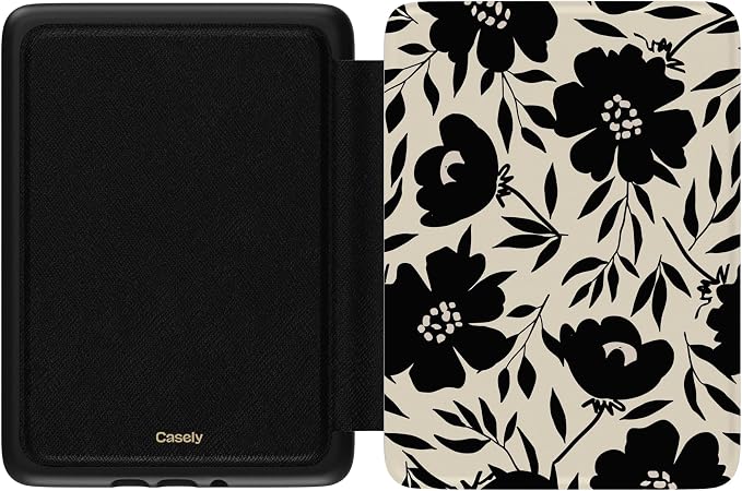 Casely 6" Kindle Case | Dark Fantasy | Contrast Floral | Compatible with 6-inch Amazon Kindle 2024/2022 (11th Generation)