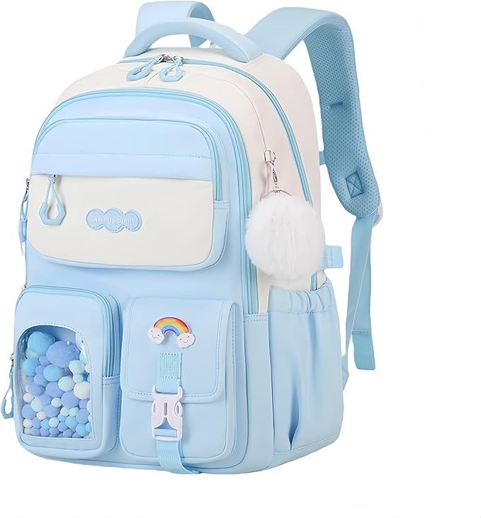 VIDOSCLA Vivid Girls' School Backpack Kids Elementary Schoolbag Primary Backpack with Multi-Pocket Design