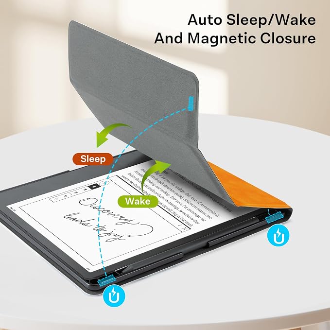 CoBak Stand Case for Kindle Scribe - Premium Folio Leather Cover with Pen Holder, Auto Sleep/Wake, and Stand Feature - Compatible with 10.2 Inch Kindle Scribe (2022/2024 Release)