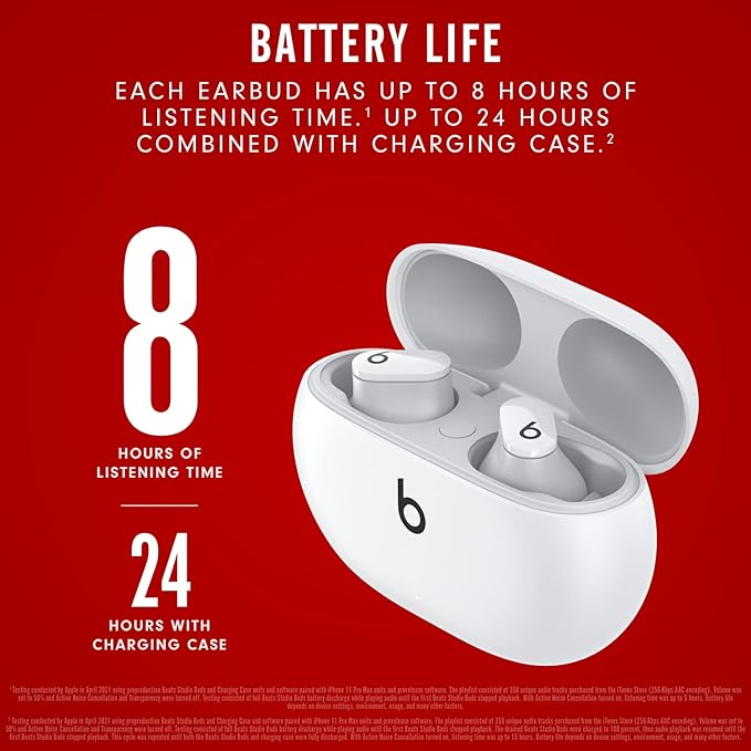 Beats Studio Buds with Apple 20W USB-C Power Adapter - White