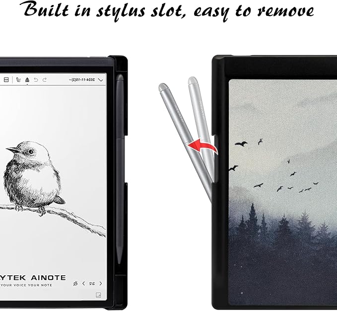 Slimshell Case for 8.2'' iFLYTEK AINOTE Air 2 Smart Auto Sleep/Wake Ultra-Thin Lightweight Leather Folio Cover with Built-in Pen Holder & Magnetic Closure (Misty Forest)