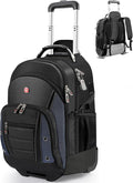 star cloud Rolling Backpack with Wheels, USB & Type-C Charging Port, 21x14x9 Water Resistant Wheeled Backpack, 17.3" Roller Laptop Backpack with TSA Lock, Carry On Luggage for Business Travel College