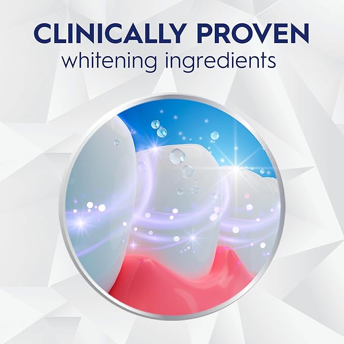 Crest 3D White Brilliance Luminous Purple Teeth Whitening Toothpaste, 4.6 oz Pack of 3, Anticavity Fluoride Toothpaste, Fights 100% More Surface Stains, 24 Hour Active Stain Prevention