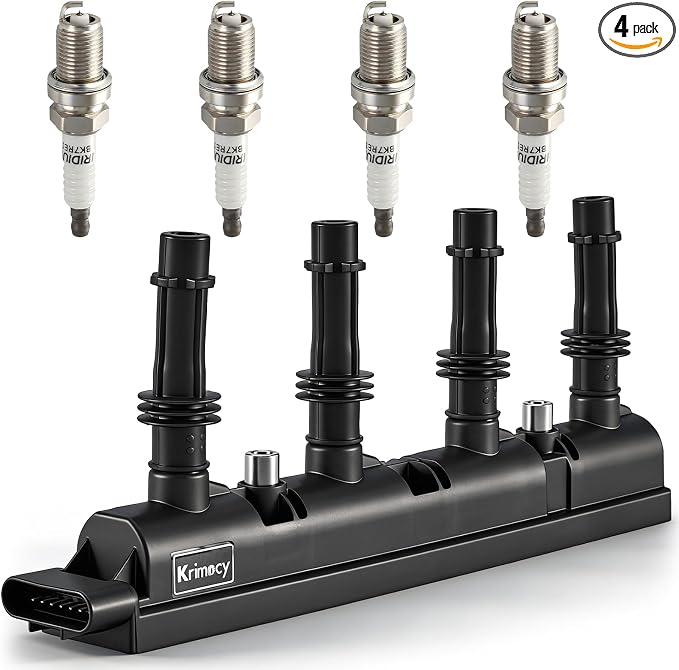 UF669 Ignition Coil Packs and Iridium Spark Plugs Compatible with 2011-2021 Chevy Cruze Sonic Trax Volt Cadillac ELR Buick Encore L4 1.4L