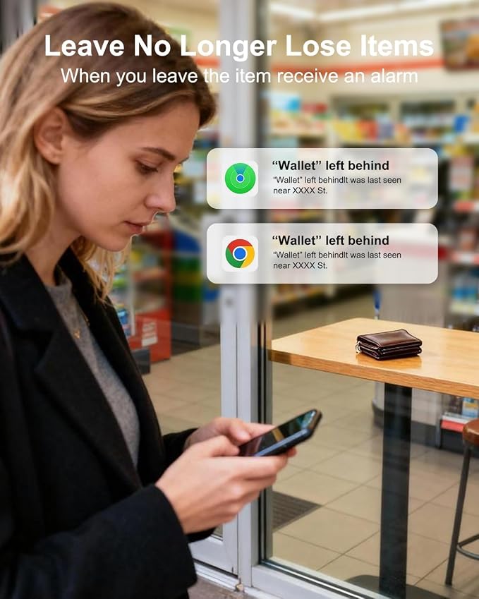 (4 Pack) 2026 Wallet Tracker Card (iOS and Android) Slim Tracking Card, 6-12 Years Battery Bluetooth Smart Card, Work with Apple Find My & Google Find Hub, GPS Locator for Passports, Keys, Backpack