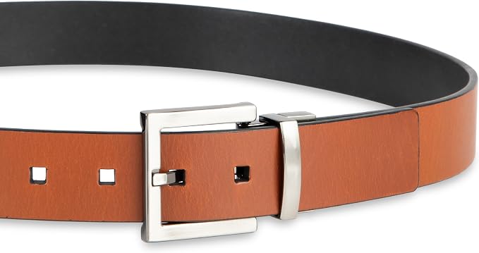 Calvin Klein Men’s Reversible Leather Belt - 2‑in‑1 Versatile Modern Style