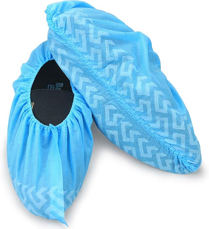 X-Large Disposable Boot & Shoe Covers 100 Pairs (200 Pack) Non Slip Durable Booties Cover Fits Men's 13