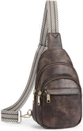 BOSTANTEN Sling Bag for Women Leather Crossbody Bags Fanny Pack Chest Bag for Travel