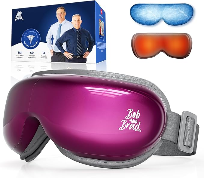 BOB AND BRAD Eye Massager with Heat and Cooling, FSA Eligible HSA Eligible, EyeOasis 3 Eye Massager for Migraine, Heated Eye Mask for Dry Eye Relief Sleep Improve, Birthday Gift for Women Mom Wife