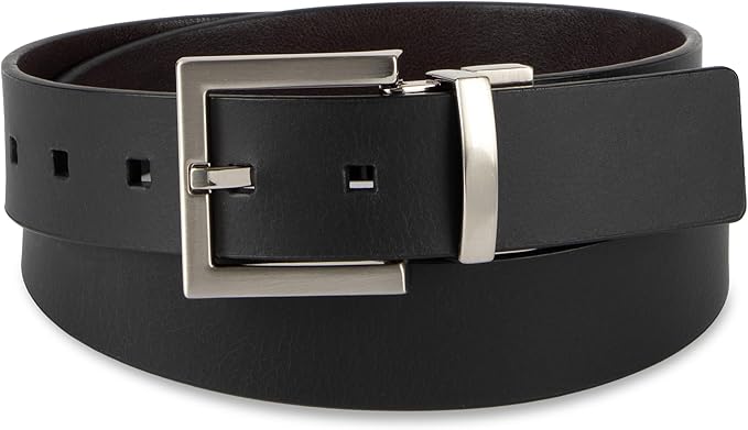 Calvin Klein Men’s Reversible Leather Belt - 2‑in‑1 Versatile Modern Style