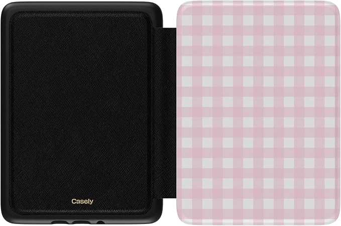 Casely Kindle Case | Pink Plaid | Sunday Best | Compatible with 7” Kindle Colorsoft and 7” Kindle Paperwhite (12th Gen 2024 Models)