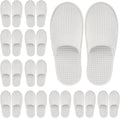 Geyoga 12 Pair House Slipper for Guest Non Slip Disposable Slipper for Travel Washable Reusable Closed Toe Hotel Bridesmaid Indoor Spa Wedding Party Shoeless Home