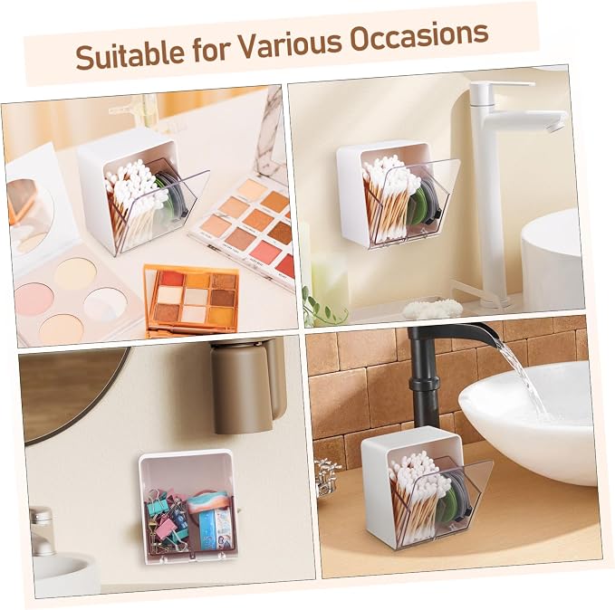Zerodeko 5pcs Cotton Swab Holder Double Compartments for Makeup Elegant Bathroom Organizer Space-saving Design for Cotton and Swabs Versatile Storage for Home Use
