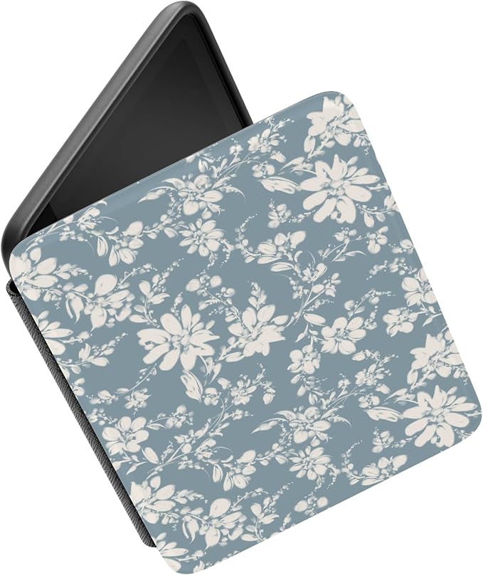 Casely Kindle Case | Afternoon Tea | Blue Floral | Compatible with 7” Kindle Colorsoft and 7” Kindle Paperwhite (12th Gen)