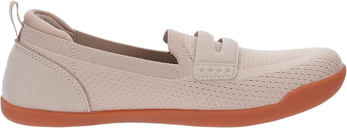 WHITIN Women's Round Toe Slip On Penny Loafers | Wide Barefoot Flats with Breathable Knit