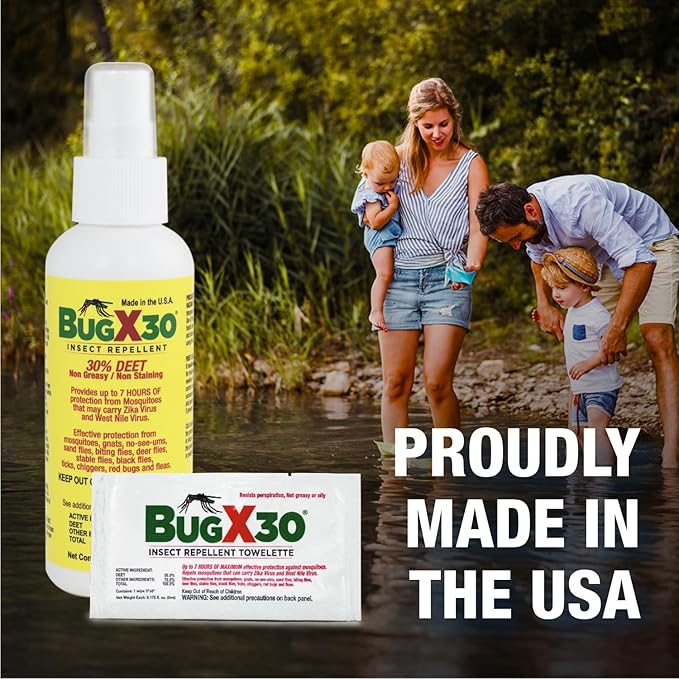CoreTex Bug X 30 Mosquito, Tick, & Insect Repellent Spray with 30% DEET - 8oz Bottle of Bug Repellent for Up to 7+ Hours of Protection Against 12 Types of Insects