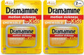 Dramamine Motion Sickness Relief for Kids, Children’s Chewable Tablets, Grape Flavor, Prevents Nausea Dizziness Vomiting, Travel Case Included, Fast Acting, 8 Count (Pack of 2)