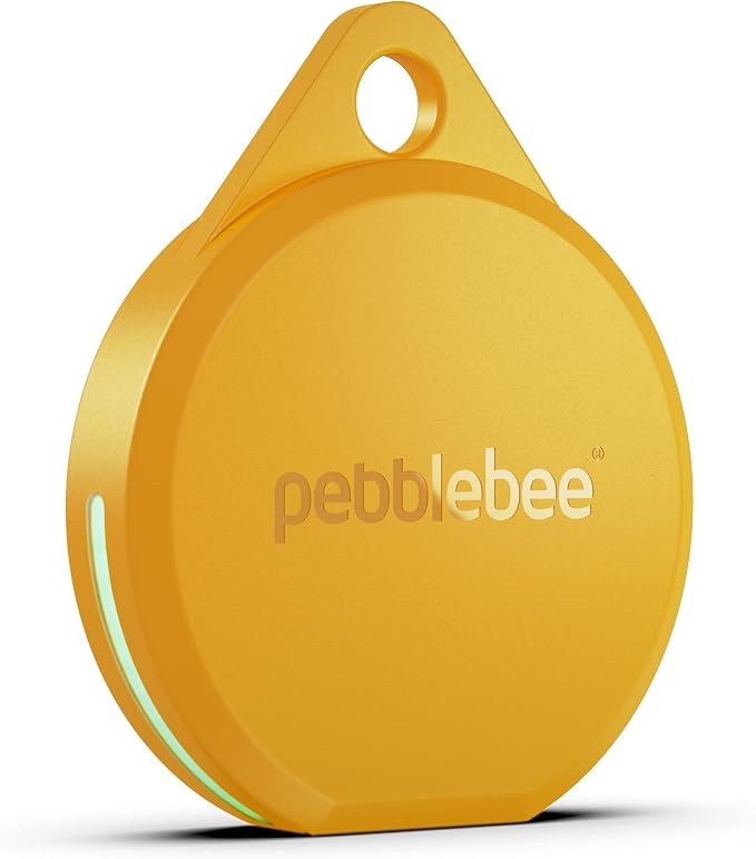 Pebblebee Clip 5 | Rechargeable Bluetooth Tracker Tag for Keys | Alternative to Air Tag & Android Trackers | 130 dB Siren, Bright LED Strobe, 12-Month Battery, Alert Safety Mode | Creamsicle Crush