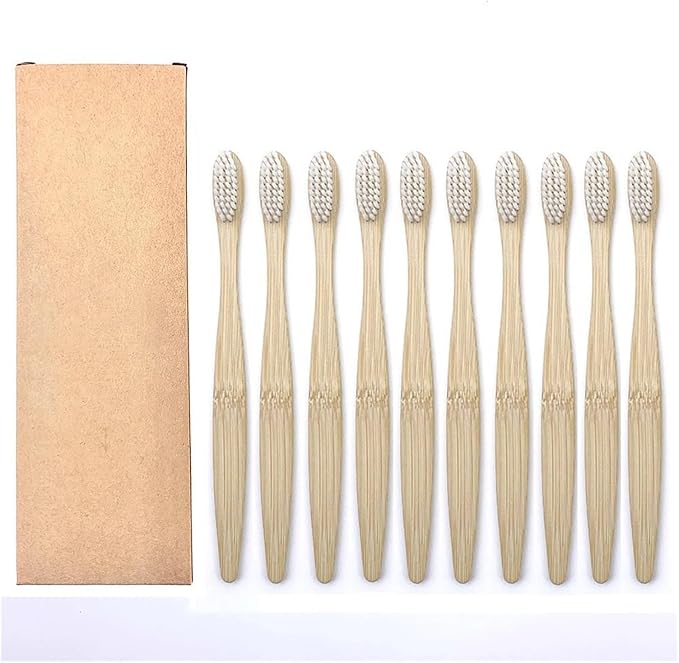 Manual Toothbrush 10PCS Colorful Toothbrush Set Soft Bristle Teeth Whitening Toothbrushes Soft Care Toothbrush(10PCS White Color)