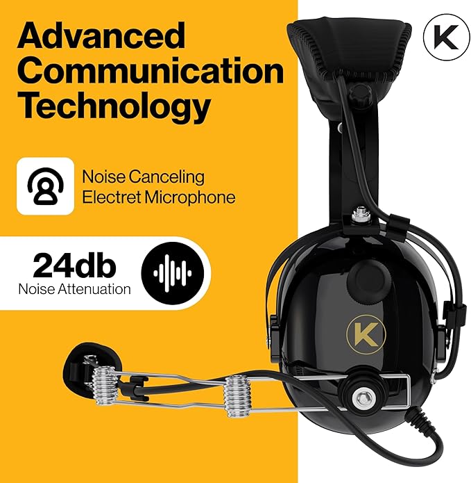 P1 General Aviation Headset with Pilot Headset Bag, and 100% Cotton Ear Cloth Cover
