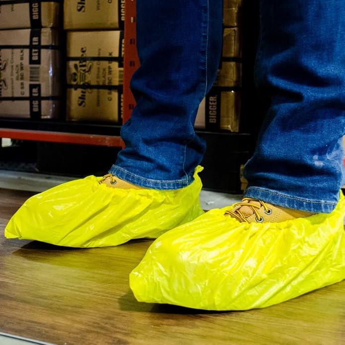 ShuBee Waterproof Shoe & Boot Covers Slip-Resistant Disposable for Plumbing Construction Floor Protection - 40 Pair