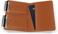 Kings Loot Passport Holder Wallet – RFID Blocking Leather Travel Wallet with Built-in Airtag Holder – Holds 1-6 Cards & Passport – Easy Pull Tab – Slim & Stylish Wallets (Saffron)