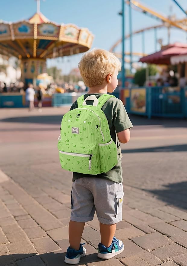 atgark Corduroy Toddler Backpack for Boys 2-5: Preschool Backpack for Boys