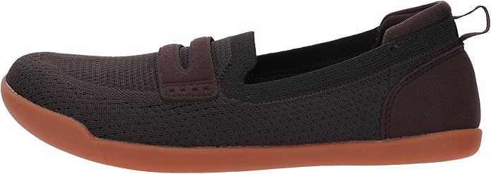 WHITIN Women's Round Toe Slip On Penny Loafers | Wide Barefoot Flats with Breathable Knit