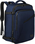 MATEIN Weekender Backpack, Large Capacity Travelling Suitcase Backpack with Strap for Clothes, Expandable Flight Approved Business Carry on Daypack for International Travel, Blue