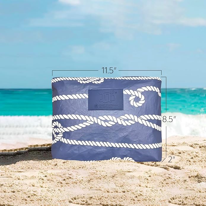 100% Coated Tyvek Material, Beach Pouch, Waterproof Pouch for Beach, Makeup Pouch, Wet Dry Bag,Clutch