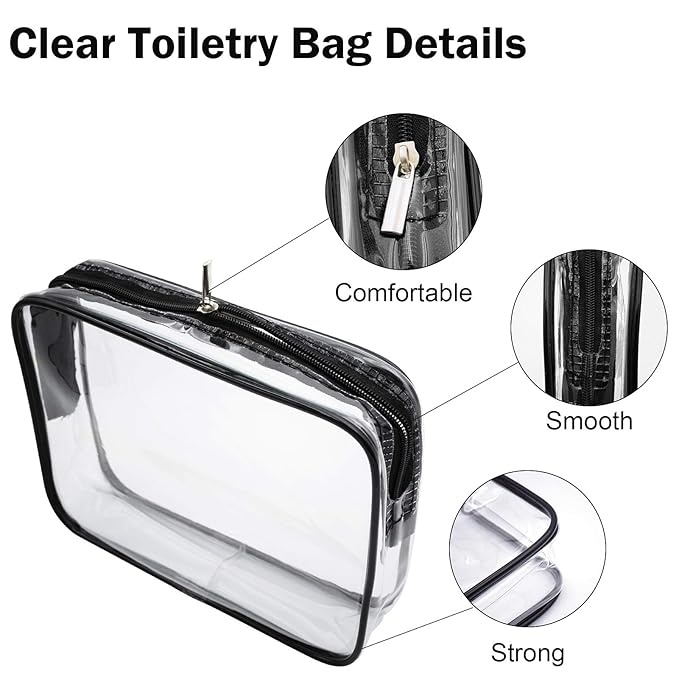 Cosywell Travel Size Bottles for Toiletries 13 Pack 2oz TSA Approved Toiletry Bottles Leak Proof Travel Kit for Women Men TSA Clear Toiletry Bag Shampoo Lotion Skincare Cosmetic Container