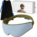 Ostrichpillow Eye Mask, Sleep Mask for Men Women 100% Blackout, No Pressure On Eyes, Soft & Breathable, Adjustable Fit, Travel Bag Included