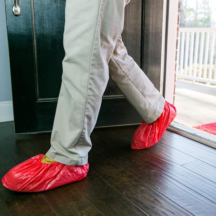 ShuBee Waterproof Shoe & Boot Covers Slip-Resistant Disposable for Plumbing Construction Floor Protection - 40 Pair
