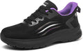 Treesky Black Non Slip Work Shoes for Women, Restaurant & Kitchen Sneakers | Slip resistant soles, lightweight cushioning, breathable knit, removable insole, for nursing, food service & long shifts