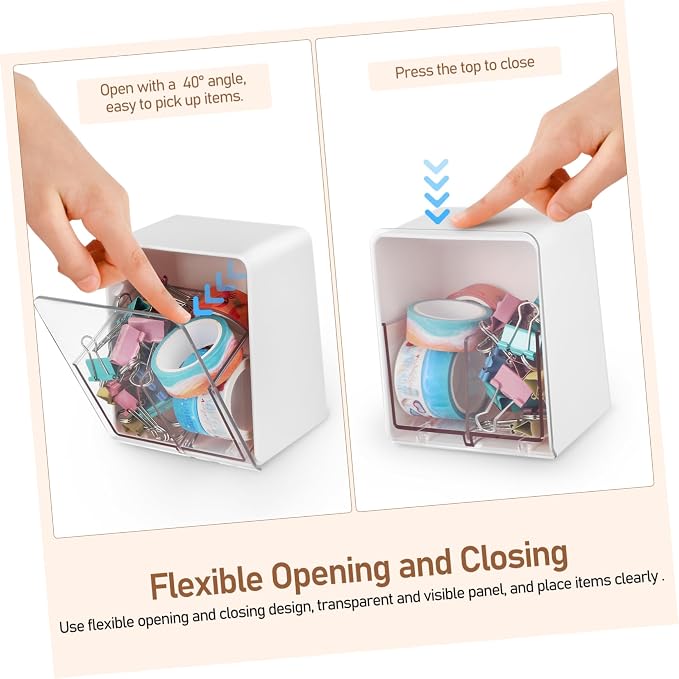 Zerodeko 5pcs Cotton Swab Holder Double Compartments for Makeup Elegant Bathroom Organizer Space-saving Design for Cotton and Swabs Versatile Storage for Home Use