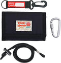 Rough Enough Kids Wallet for Boys Teens with Neck Lanyard Keychain Zipper Coin Pocket Card Holder Black Soft Nylon