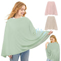 Basumee Nursing Cover for Breastfeeding Breathable Mesh 360 Full Privacy Nursing Wrap Multi-Use Breast Feeding Covers for Women Moms Feeding Essentials, Sage Green, 1 Pack